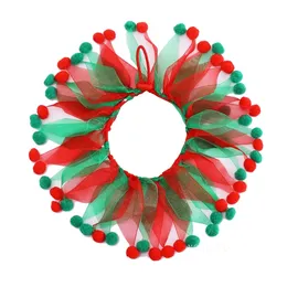 Odzież psa Christmas Collar Pet Collor Red and Green Color Cat może dostosować sukienkę wakacyjną T2I53144