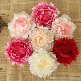 100 pz New Artificly Flowers Silk Peony Flower Heads Party Decorazione di nozze Forniture Simulazione Felo Fiore Testa di fiori Decorazioni per la casa 12 cm