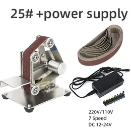 Mini Szlifierki Elektryczny Pas Szlifierki DIY Polerowanie Szlifierki Naprawiono Kąt Maszyna do ostrzenia Pulpit Desktop Cutter Edges Power Tool