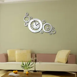 Wall Clock Acrylic Quartz Watch Horloge Reloj De Pared Living Room Decorative Clocks Modern 3D Stickers Europe H0922