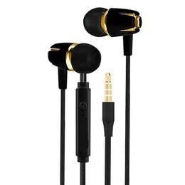 Super Bass Sound Running Sports Headphone Wired Ear EarPlug Headset med mikrofon för Android Samsung Xiaomi Huawei