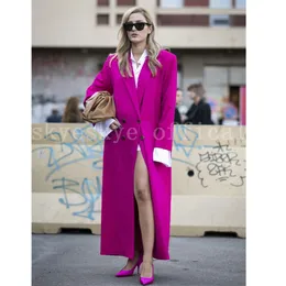 Customize Skyesky women casual solid outwear fashion office wear long coat balzer windbreaker Ladies Over jackets 210914