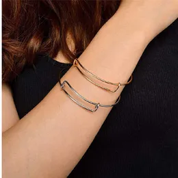 DIY glidbar armband DIY Exiterbar armbandsaktivitetsreglering Alex Steel Wire Armband Q0622