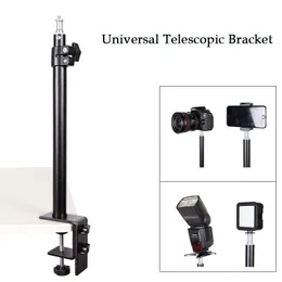 Fotoğraf Standı Cep Telefonu Kamera Yüzük Işık Telefon Tutucu Sopa Standı 1/4 Vida Kafa Evrensel Teleskopik Braketi
