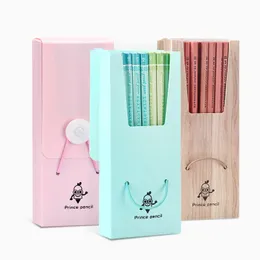 Mprince M343 36 Pcs Colorful Wooden HB Pencils with Pencil Case Hexagonal Pencil Stationery for School Office Drawing Sketching Writng