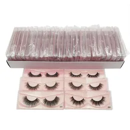 Naturlig lång Tjock 3D Fake Eyelashes Extensions Soft Levande Handgjorda Återanvändbara Falska Lashes Curly CrissCross Makeup Tillbehör för ögon Daglig användning 10 Modeller DHL