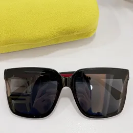 Óculos de sol das mulheres 0936s Fashion Shopping Clássico Square Sunglasses Mens Vermelho e Verde Listras Templos Golden Letras de Lazer Vidros UV400 com caixa