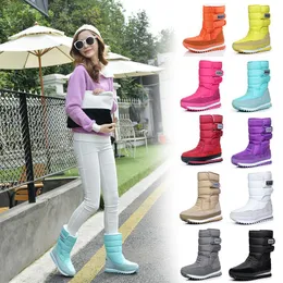 Boots Shoes Women's 2021 Fall Winter Non-slip Waterproof Snow All-match Thick Flat Luxury