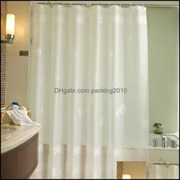 Aessórios Banheira Home Gardethroom Ganchos Ganchos Tecido Transparente Duche Cortinas Impermeáveis ​​Cortinas de Ducha Produtos de Banheiro DF50SC