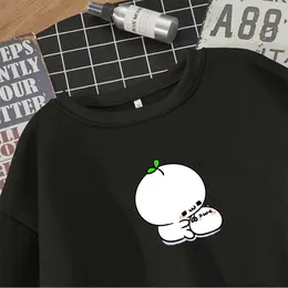 Kawaii Cartoon Loose Mulheres Pullover Capuz Ullzang Manga longa Cute Crewneck Sweatshirt Fashion Sweat Femme Y0820