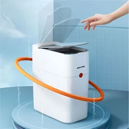 Joybos Smart Induction Trash Can自動ダストビンバケツゴミキッチン電気タッチビン紙バスケット211222