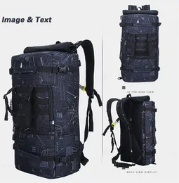 Hot Top Quality 50L Nowy Tactical Backpack Torby Campingowe Torby górskie Męskie wędrówki Plecak Podróży Plecak