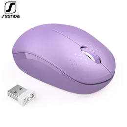 Seenda Mini Silent Click 2.4g Mouse Wireless Ergonomiska Mute Möss Laptop Notebook Dator Optisk Muse USB