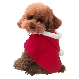 Christmas Cape Pet Coat Hoodie Xmas Drzewo Elk Cloak Dog Odzież Wakacje Bulldog Teddy Zwierzęta Ubrania Z Dużym stylami