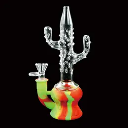 Cactus water pipe glass smoking pipes waterbong shisha hookah oil burner with smoke accessories