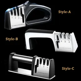 4 in 1 Sharpeners Alloyセラミックスチールスチールスチッサーシャープナー携帯用耐摩耗性砥石砥石のキッチンアクセサリー