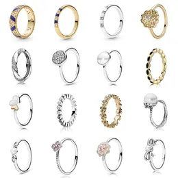 Ny 2021 100% 925 Sterling Silver168057cz Shine Stones och Stripes Ring och lyxiga DIY Kvinnor Original Armband Mode Smycken Gift
