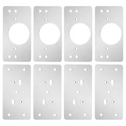 Window Stickers 4 Sets Stainless Steel Mending Plates Hinge Repair Plate For Cabinet Furniture