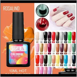 Rosalind 10ML 58 ألوان LED الأشعة فوق البنفسجية البولندية جل بريق مسمار الفن ورنيش شبه دائم جل الورنيش 4aeit LQ72Z