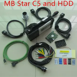 MB Star C5 SD Connect OBD2 Truck Cars OBDII Diagnostic Tool med SW HDD för Benz