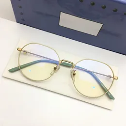 Design Mode Unga Kvinnor Glasögon Frame Anti-Bluelight Plano 51-19-140 Lightweight Metal Fullrim Eyewear för recept Multi-Color Plank Tip Fullset Box
