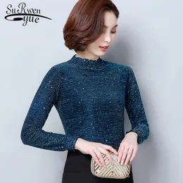 Fashion OL long sleeves women blouse shirts polka dot tops plus size black s and blouses female blusas 1775 50 210521