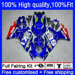 Injektionsformmissioner för Suzuki GSXR600 GSXR-750 750cc GSX-R750 K6 06-07 21NO.0 GSXR 600 750 CC 600CC GSX-R600 06 07 GSXR-600 GSXR750 2006 2007 OEM Bodys Factory Blue