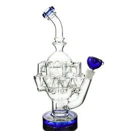 Water Pipes 12'' Octopus Arms Glass Bongs Matrix Perc Oil Dab Rigs Recyclers Hookahs Colored Mouthpiece & Base Bong WaterPipe OA01