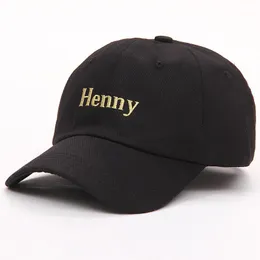 Ball Caps VORON 2021 Brand Henny Embroidery Dad Hat Men Women Slouch Cotton Baseball Cap Curved Bill ADJUSTABLE BUCKLE RETRO SUMMER