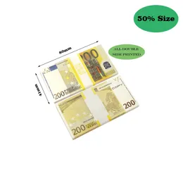 Papier gedrucktes Geld Partyspiele Spielzeug USA 1 5 10 20 50 100 Dollar Euro Filmrequisite Banknote für Kinder Weihnachtsgeschenke oder Videofilm
