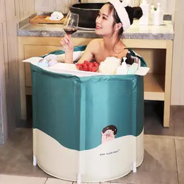 Bathing Tubs & Seats Bath Barrel Folding Portable Tank Increasing Thickness And Heat Preservation Household Whole Body Sweat Steaming G