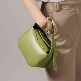 ショッピングバッグMODA FEMININA BOLSA ALA DE METAL CROSSBODE MENINA S COURO DO PLUTNIO LUXO PEQUENO Mensageiro 220303