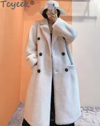 Furce femminile Fucina Fucina vera giacche di lana inverno 2022 cappotto di shearling femmina trench lunghi cappotti in stile coreano femme gxy188