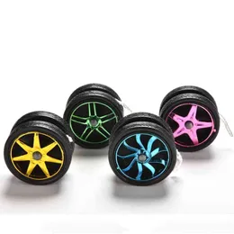 1 pc desenho de forma de roda exclusivo design yoyo electroplate yoyo ball rolamento corda bebê brinquedo presente yo-yo crianças magia magro juggling brinquedo G1125