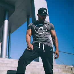 Brand Clothing Fitness T Shirt Men Fashion Extend Long Tshirt Summer Gyms Short Mens T-Shirt Cotton Bodybuilding Tops Size S-2XL