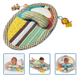 Tummy Time Activity Play Mat Ergonomic Plush Pillow Baby Mirror Squishy Toys Changing Pad Height Measure Chart - Easy 210320