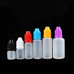 Mjukt stil PE Needle Bottle Högkvalitativ rökning Tillbehör 3ml 5 ml 15ml 20 ml 30ml Barnförebyggande Tom plastskärm