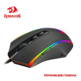 Redragon Chroma M710 USBゲームコンピュータマウス有線10000 DPI 8ボタン7カラーマウスプログラム可能な人間工学PCゲーマー