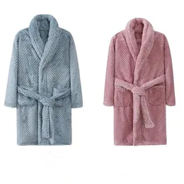 Autumn Winter Kids Sleepwear Robe Boys Flannel Warm Bathrobe Girls 4-18 Years Teenagers Children Pajamas Baby Teen Jacket Coat 211109