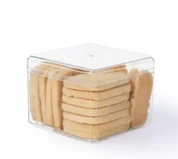 2021 Matkvalitet Plast Biscuit Packing Boxes Rensa DIY Chokladkakor Box Partihandel Baking Candy Box Container