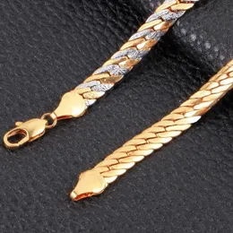 Naszyjnik kolczyków dla kobiet 6 mm złote bransoletki męskie i biżuterii