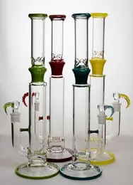 Vintage 16inch Import US Colored Pulsar Bougie Glass Bong Hookah Rökpipor Oljebrännare med Banger kan sätta kundlogotypen