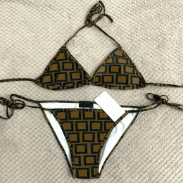 Kvinnor Bikini Designer Sexig Beach Bikinis Swim Suit Fashion Letter Tryckt Summer Split Swimsuit Strappy Bikinis For Women Cheeky XXL
