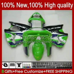 Fairings Kit For KAWASAKI NINJA ZX-6R ZX-636 ZX600 ZX600CC 98-99 Bodywork 16No.37 ZX-600 600CC ZX636 ZX6R 98 99 ZX 636 600 CC 6 R 6R 1998 1999 Motorcycle Bodys green blk