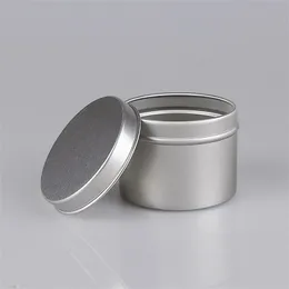 24 Pack Round Metal Bins Box Ljus Tenn Svart Aluminiumburk Förvaring Tom Peot Plain Cream Kosmetisk behållare 1948 Y2