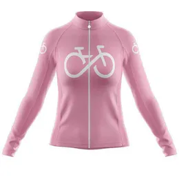 Women's Cycling Jersey Long Sleeve Pink Cycling Shirt Top Mountain Bike Clothing equipaciones de ciclismo Mujer Bicycle Clothes H1020