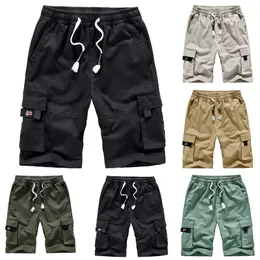 ISHOWTIENDA Men's Plus Size Cargo Shorts Multi-pockets Relaxed Summer Beach Shorts Pants Ropa Hombre Casual Short X0705