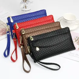 High quality leather Evening bag small fresh female stylish mobile phone change hand hold multiple colors Special offer