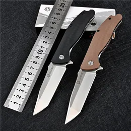 Whoesale CF X50 Titanium Tactical Bearing quick opening Folding Knife Flipper 8Cr13Mov Fiber nylon Handle Camping Hunting Survival Pocket Xmas Collection knives