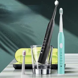 Sonic Electric Toothbrush Best 5 Tryby Akumulator USB + 4 Głowice zamienne Wodoodporny Timer Szczotka do zębów Wybielanie dla dorosłych